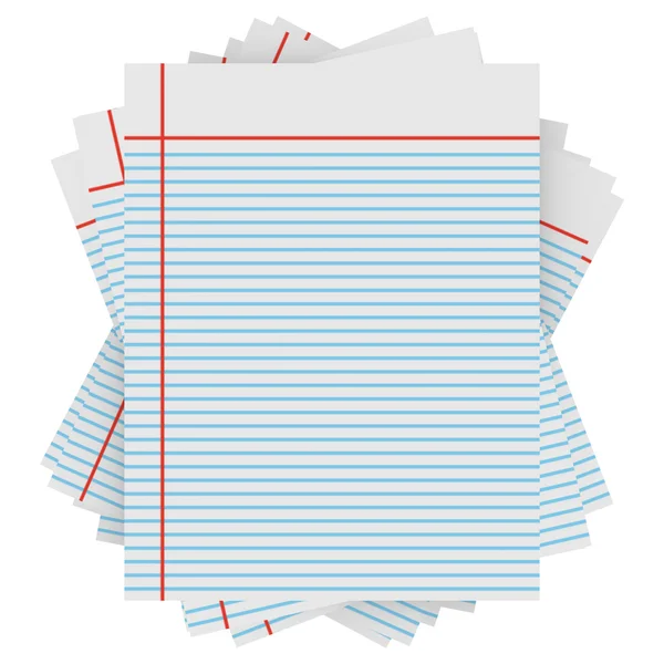 3d Render of a Stack of Notebook Paper — Zdjęcie stockowe