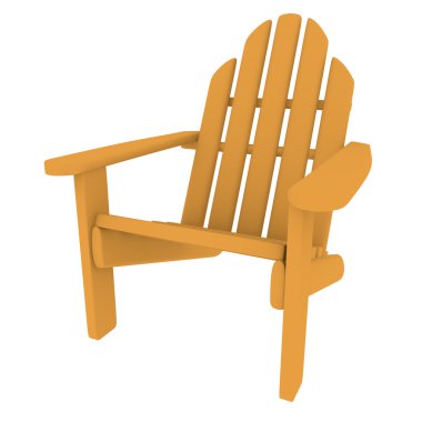 3D render adirondack sandalye