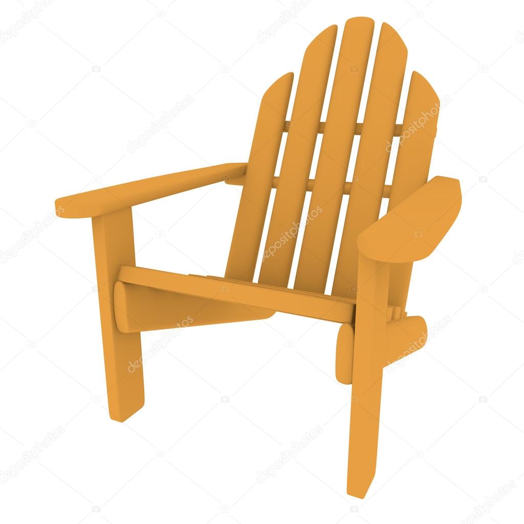 3d Render of an Adirondack Chair