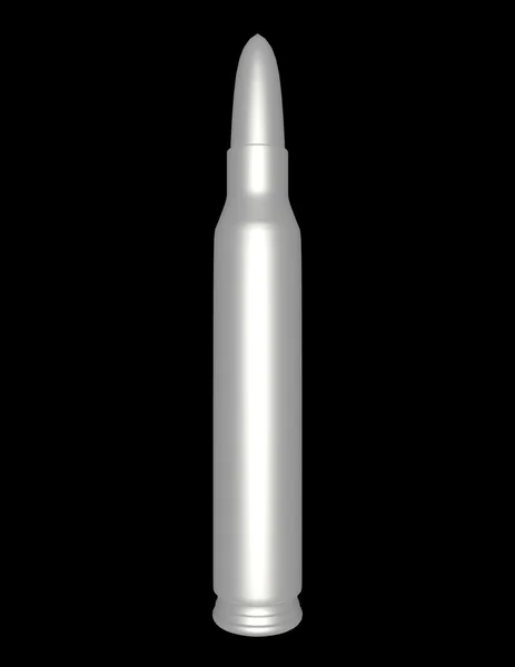 3d Render of a Silver Bullet — Stock Photo, Image