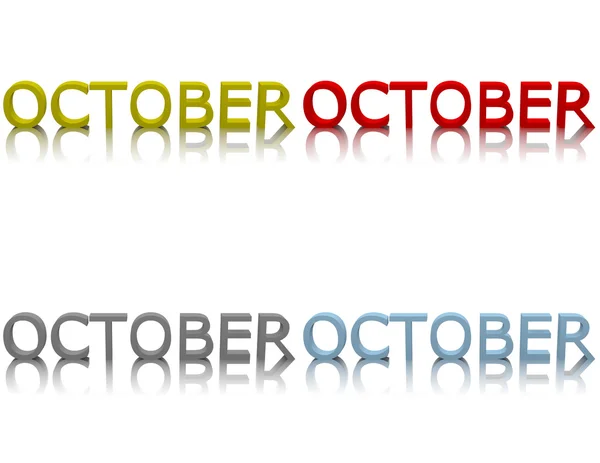 3d Render del mese di ottobre — Foto Stock