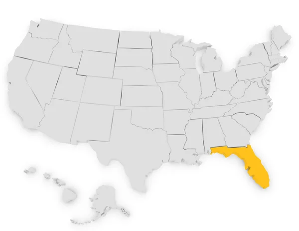 3D καθιστούν των ΗΠΑ τονίζοντας Φλόριντα — Φωτογραφία Αρχείου
