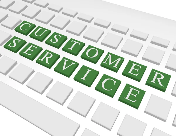 3d Render of a Keyboard Spelling Out Customer Service — Stock Photo, Image