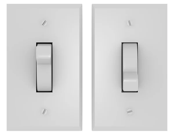 Elektrik düğmelerini bir çift 3D render — Stok fotoğraf