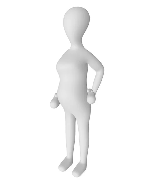 3d renderização de uma personagem feminina grávida — Fotografia de Stock