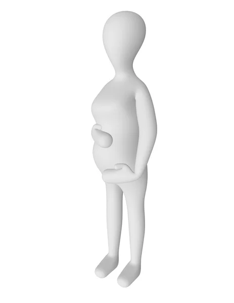 3d renderizado de un personaje femenino embarazada — Foto de Stock