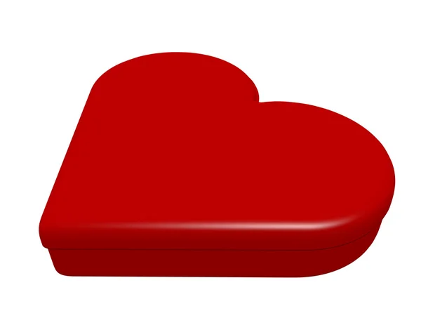 3d Render of a Closed Heart Shaped Box — Stock Photo, Image