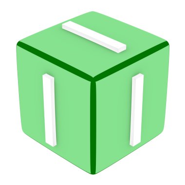 3D yazı tipi küp harf ı