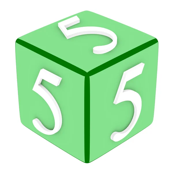 3d 글꼴 큐브 번호 5 — 스톡 사진