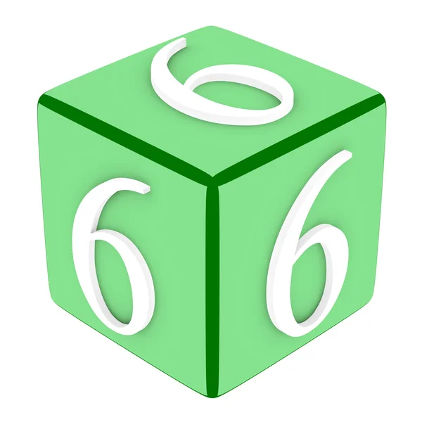 3d Font Cube Number 6 — Stock Photo, Image