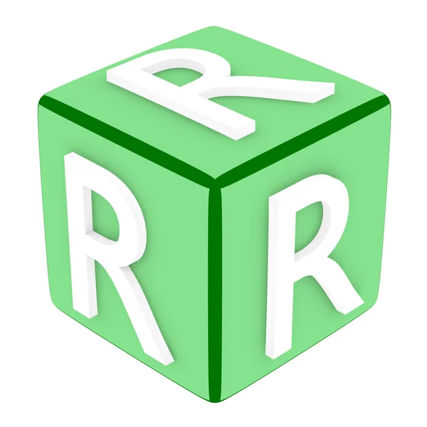 3d Font Cube Letter R — Stock Photo, Image