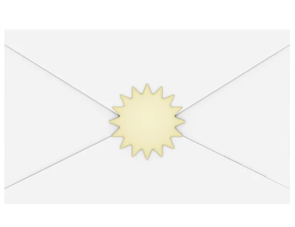 3d Render of an Envelope With a Gold Seal — Stock Photo, Image