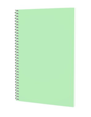 3D render yeşil spiral defter