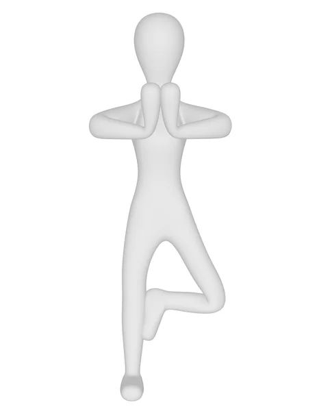 3d Render of a Character in a Yoga Pose — Stock Photo, Image