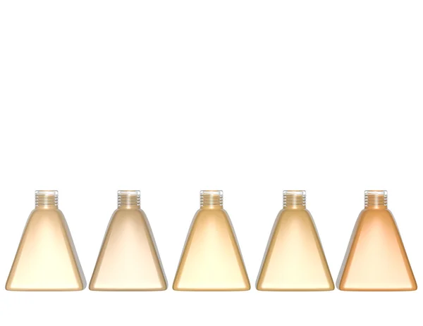 3d renderizado de un conjunto de botellas de la fundación — Foto de Stock