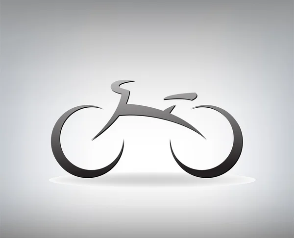 Bicicleta estilizada, ilustración vectorial — Vector de stock