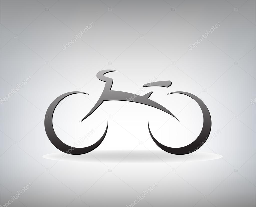 stylized bicycle, vector illustration