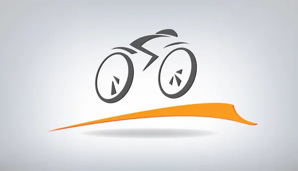 Stilize bisiklet, vektör illüstrasyonu — Stok Vektör