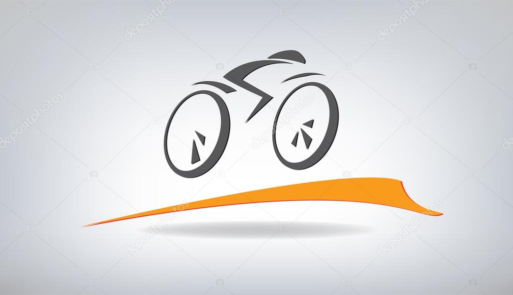 Stylized bicycle, vector illustration
