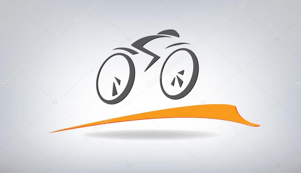 stylized bicycle, vector illustration