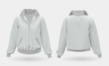 Boş eşofman üstü modeli, 3D görüntüleme.