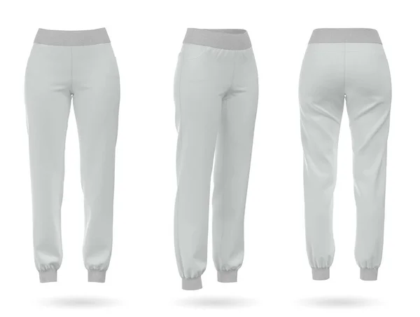 Blank Joggers Mockup Front And Side Views Stock Photo - Download