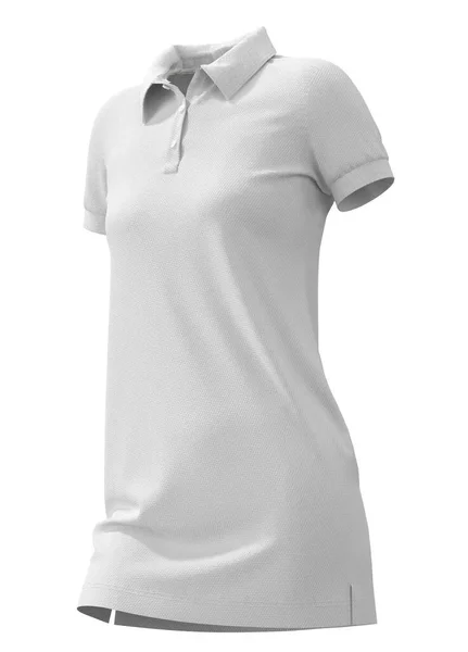 Vestido Polo Feminino Fundo Branco Mockup Renderização Ilustração Alta Qualidade — Fotografia de Stock