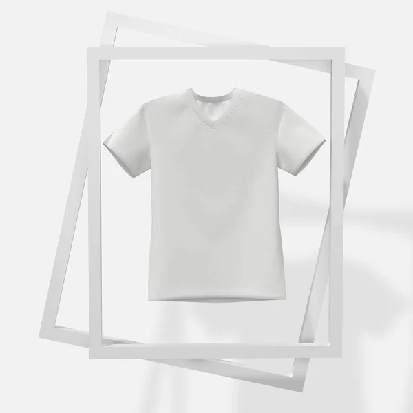 White Shirt Frame Rendering Mockup High Quality Render — Fotografia de Stock