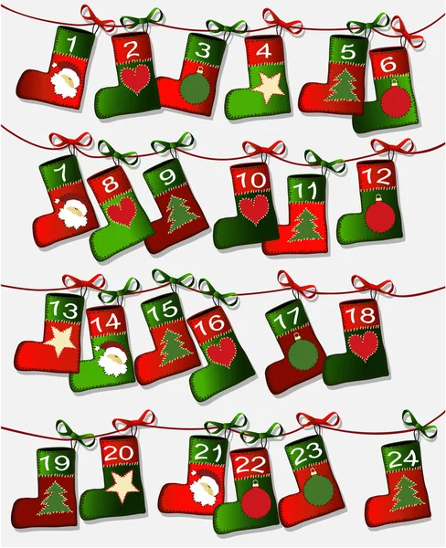 Calendario de Navidad — Vector de stock