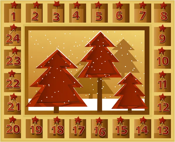Christmas calendar — Stock Vector
