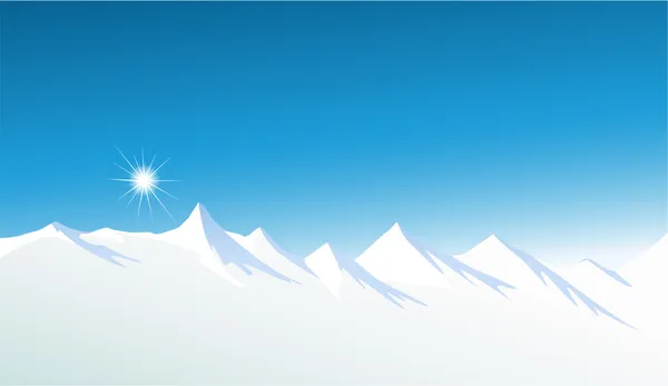 Montañas de invierno — Vector de stock