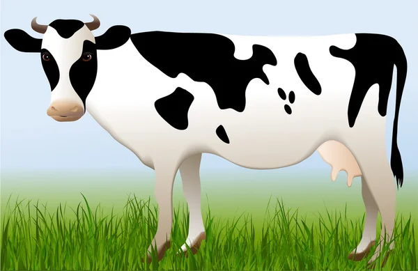 Vaca de granja — Vector de stock
