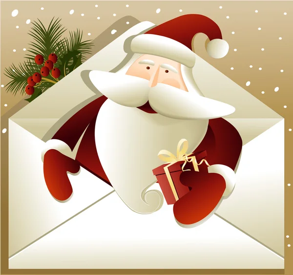Boże Narodzenie tle z Santa Claus — Wektor stockowy