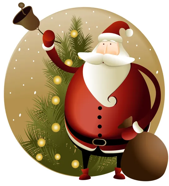 Vánoční pozadí se Santa Claus — Stockový vektor