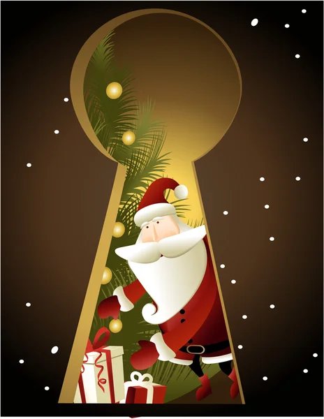 Christmas background with Santa Claus — Stock Vector