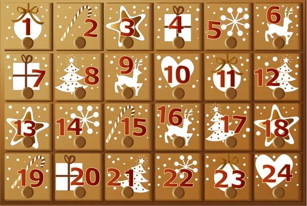 Adventskalender — Stockvektor