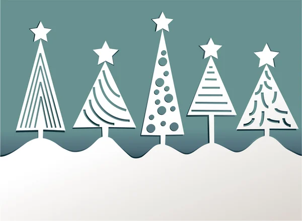 Papír vánoční stromky — Stockový vektor