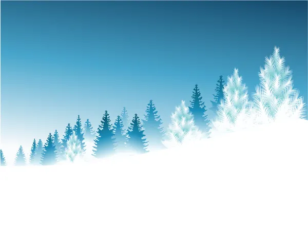 Foresta invernale — Vettoriale Stock