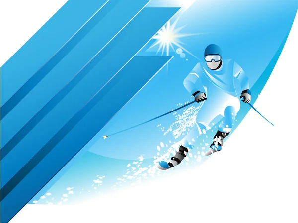 Skier — Stock Vector