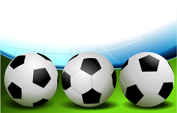 Voetbal - drie ballen — Stockvector