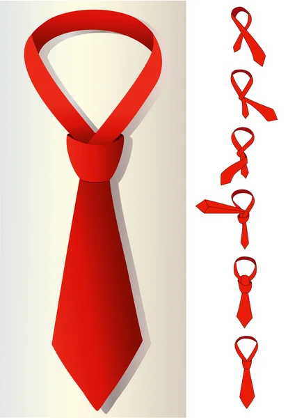 Röd slips — Stock vektor