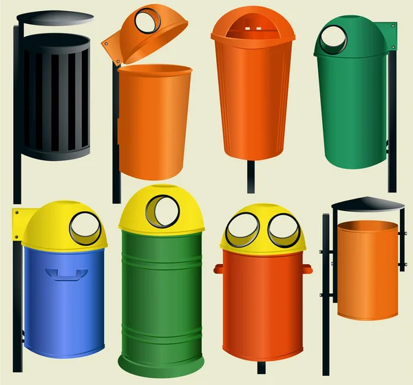 Recycle bins — Stock Vector