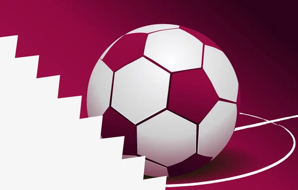 Football Championship Qatar Sport Vector Background — стоковый вектор