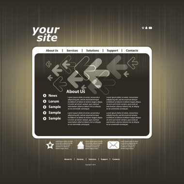 Web sitesi şablonu vektör