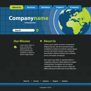 Web sitesi şablonu vektör