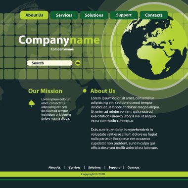 Web sitesi şablonu vektör