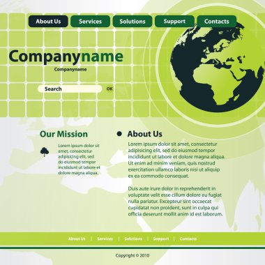 Web sitesi şablonu vektör