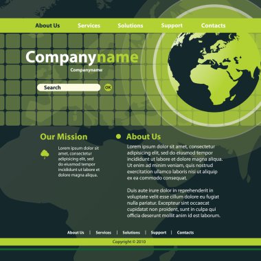 Web sitesi şablonu vektör