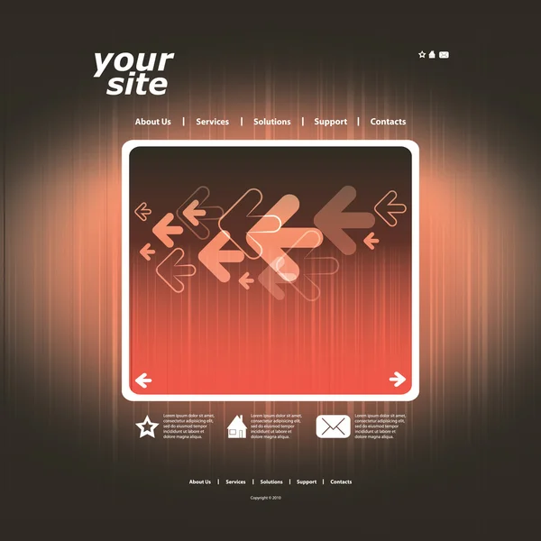 Abstrakte Business-Website-Design-Vorlagenvektor — Stockvektor