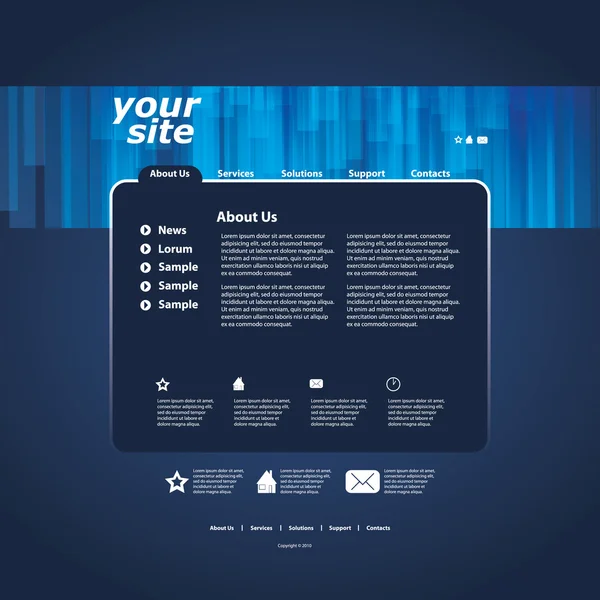 Abstrakte Business-Website-Design-Vorlagenvektor — Stockvektor